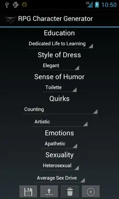 RPG Character Generator android App screenshot 0