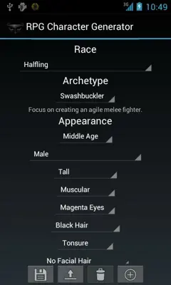 RPG Character Generator android App screenshot 3